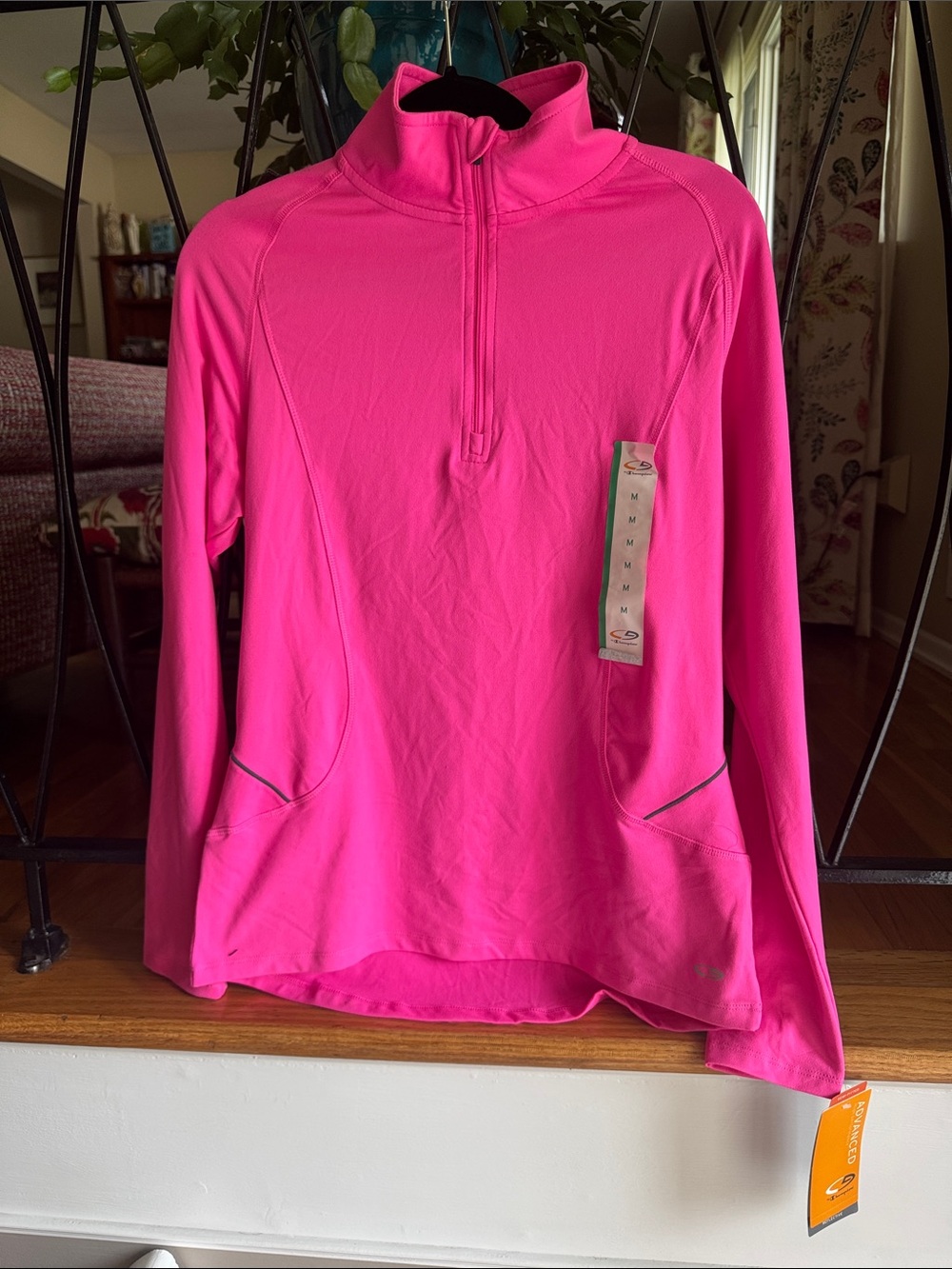 Champion “Advanced” Bright Pink Quarter-Zip Active Pullover